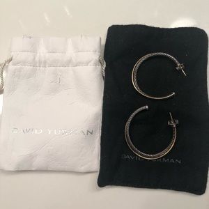 David Yurman Crossover Hoop Earrings
